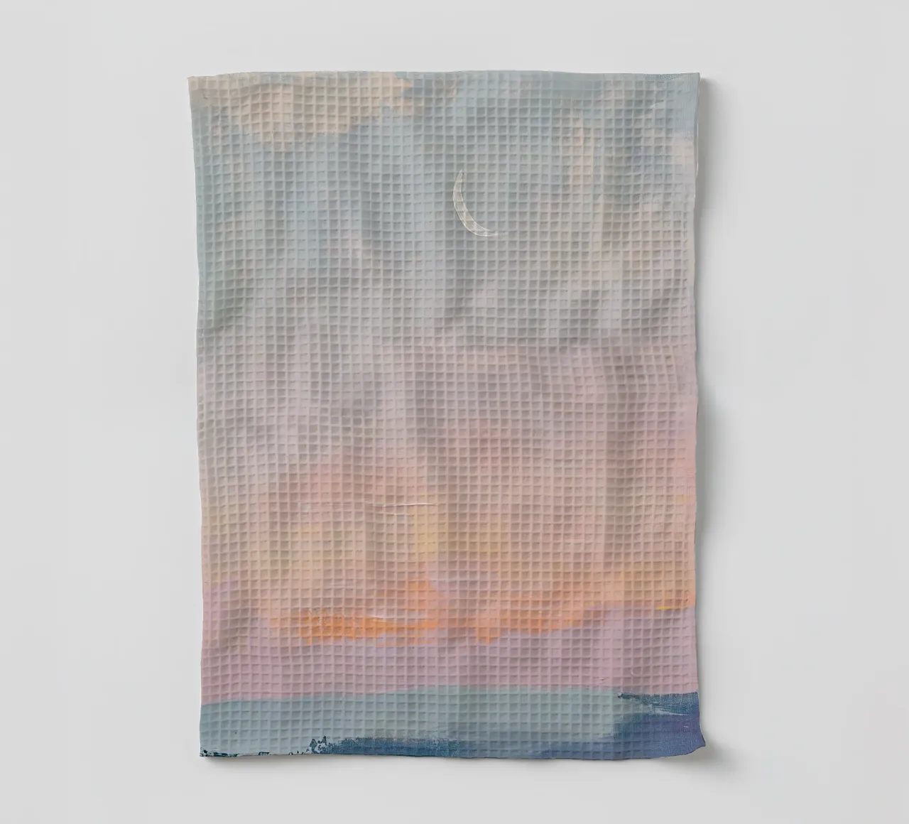 Moon Pastel Minimalism Abstract tea towel by Euphoria Theresa
