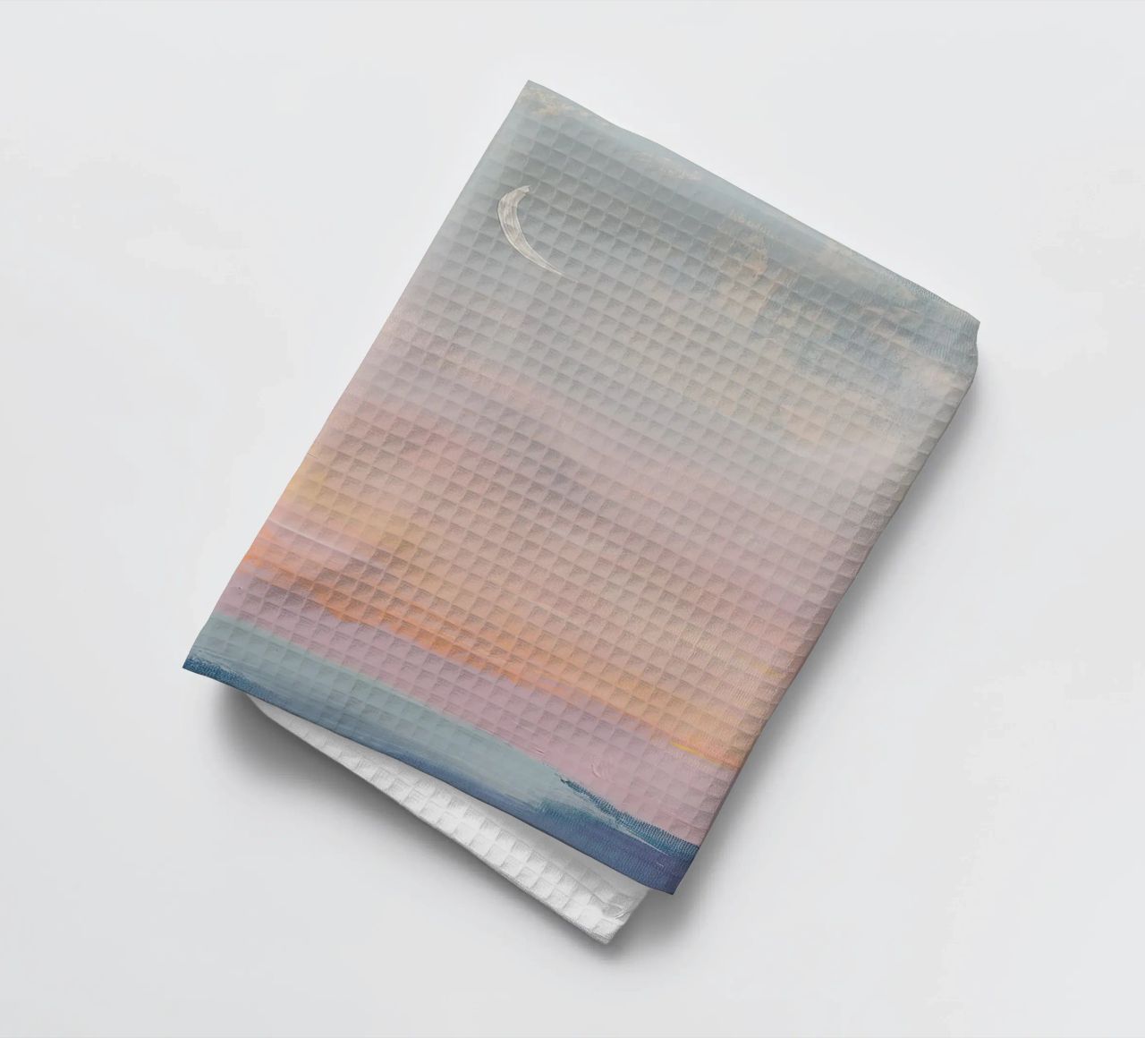 Mond Pastell Minimalismus Abstrakt Geschirrtuch von Euphoria Theresa