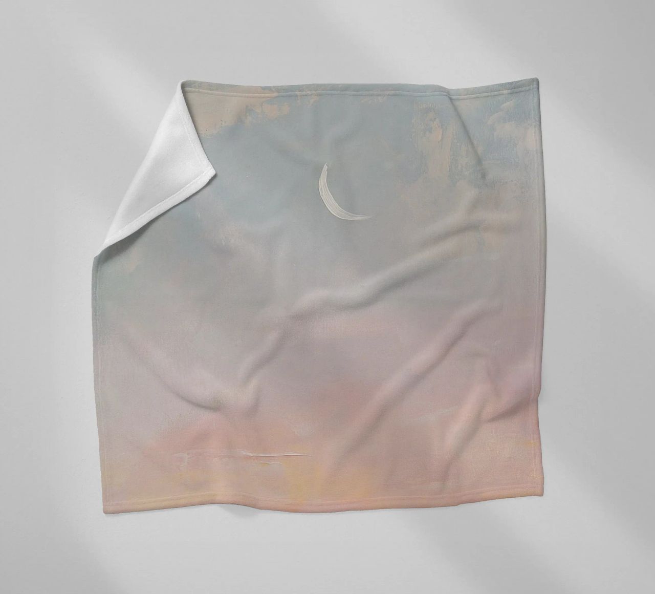 Mond Pastell Minimalismus Abstrakt Fleecedecke von Euphoria Theresa