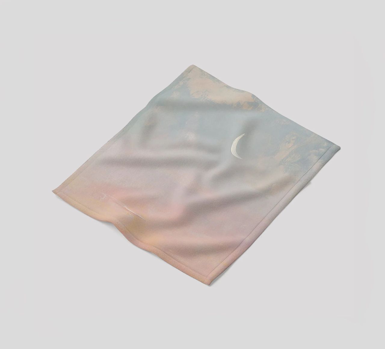 Mond Pastell Minimalismus Abstrakt Fleecedecke von Euphoria Theresa