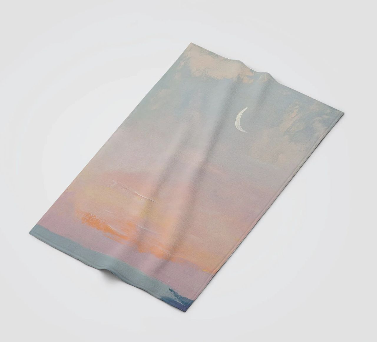 Mond Pastell Minimalismus Abstrakt Fleecedecke von Euphoria Theresa