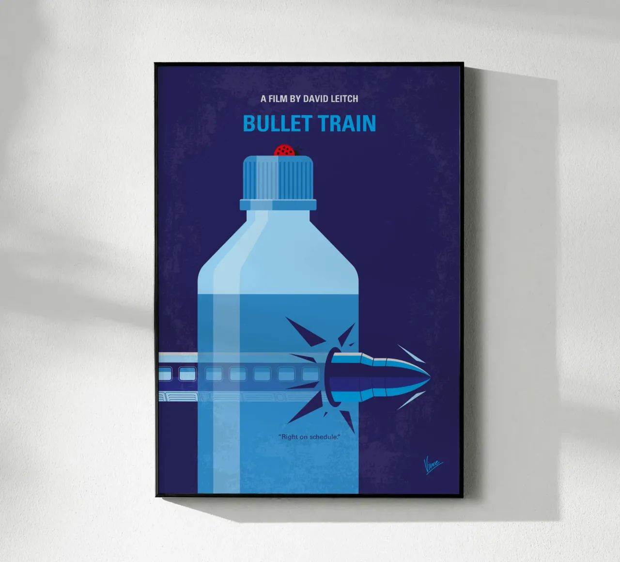 No1316 My Bullet Train minimal movie poster plexiglass da Chungkong