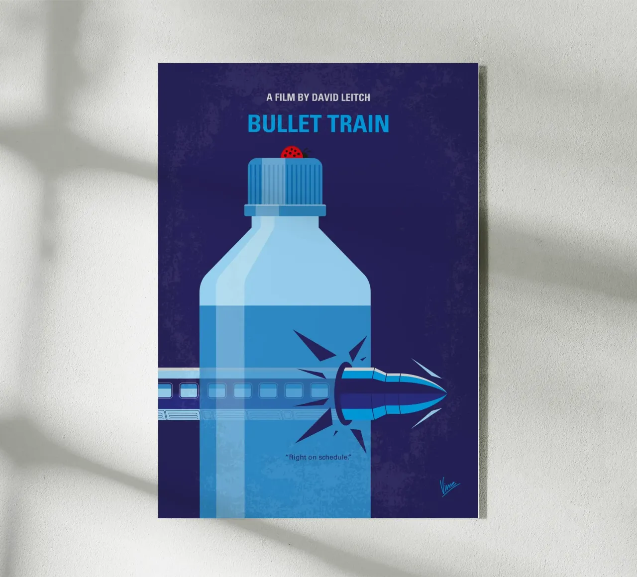 No1316 My Bullet Train minimal movie poster plexiglass da Chungkong