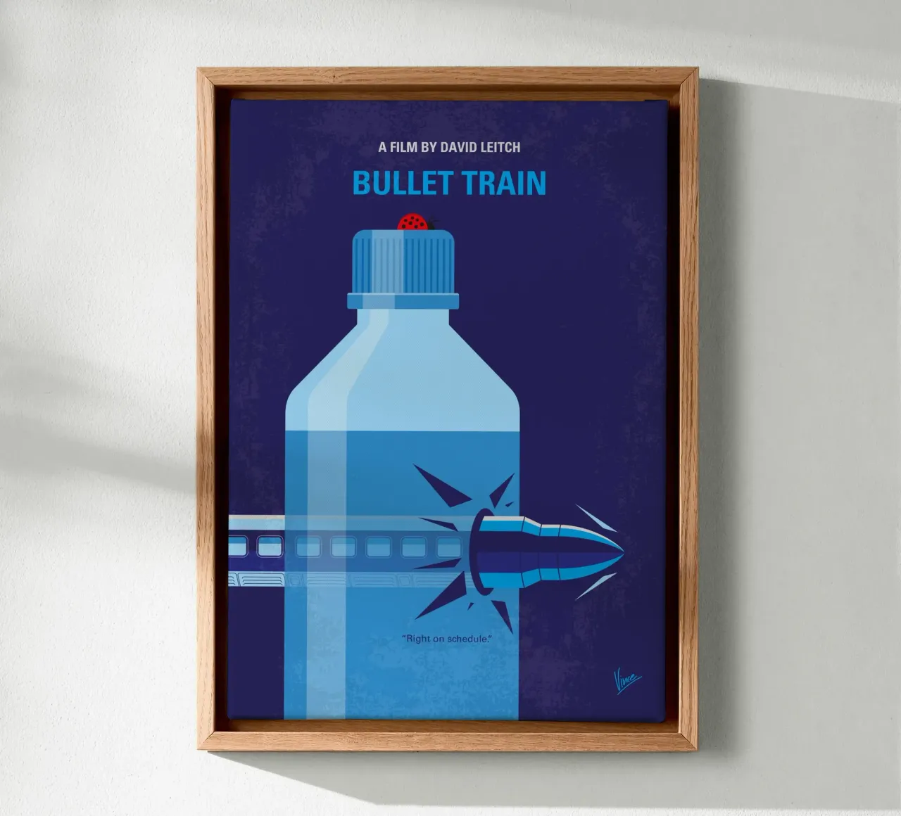 No1316 My Bullet Train minimal movie poster tela con Cornice a cassetta da Chungkong