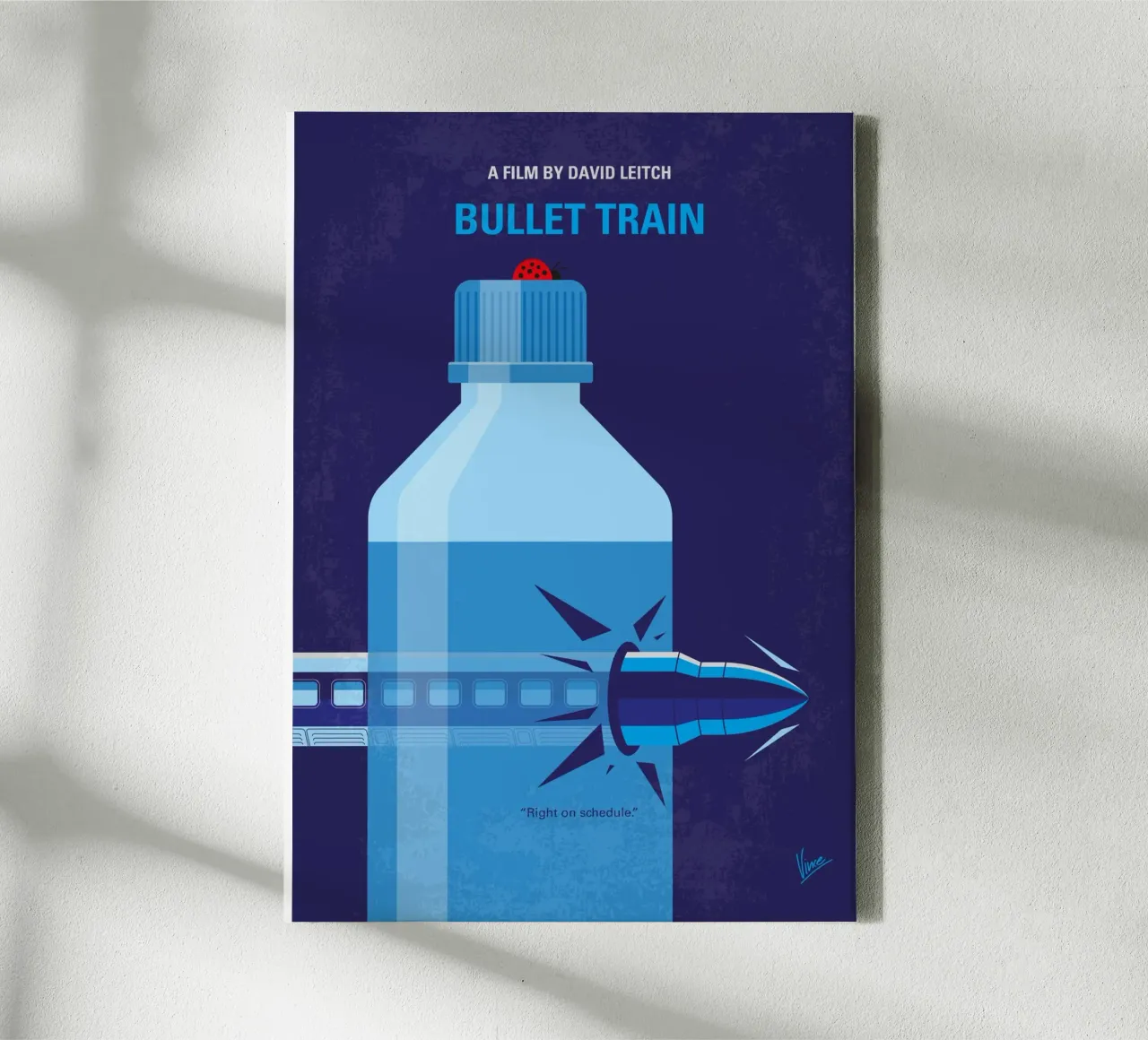 No1316 My Bullet Train minimal movie poster tela con Cornice a cassetta da Chungkong