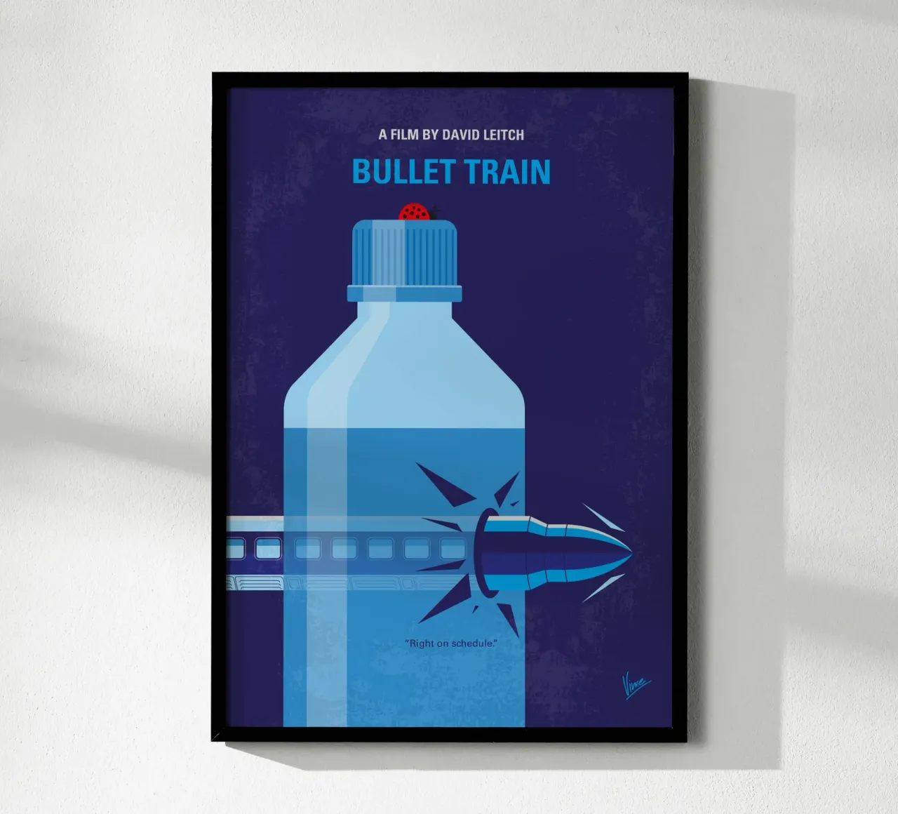 No1316 My Bullet Train minimal movie poster carta hahnemühle da Chungkong