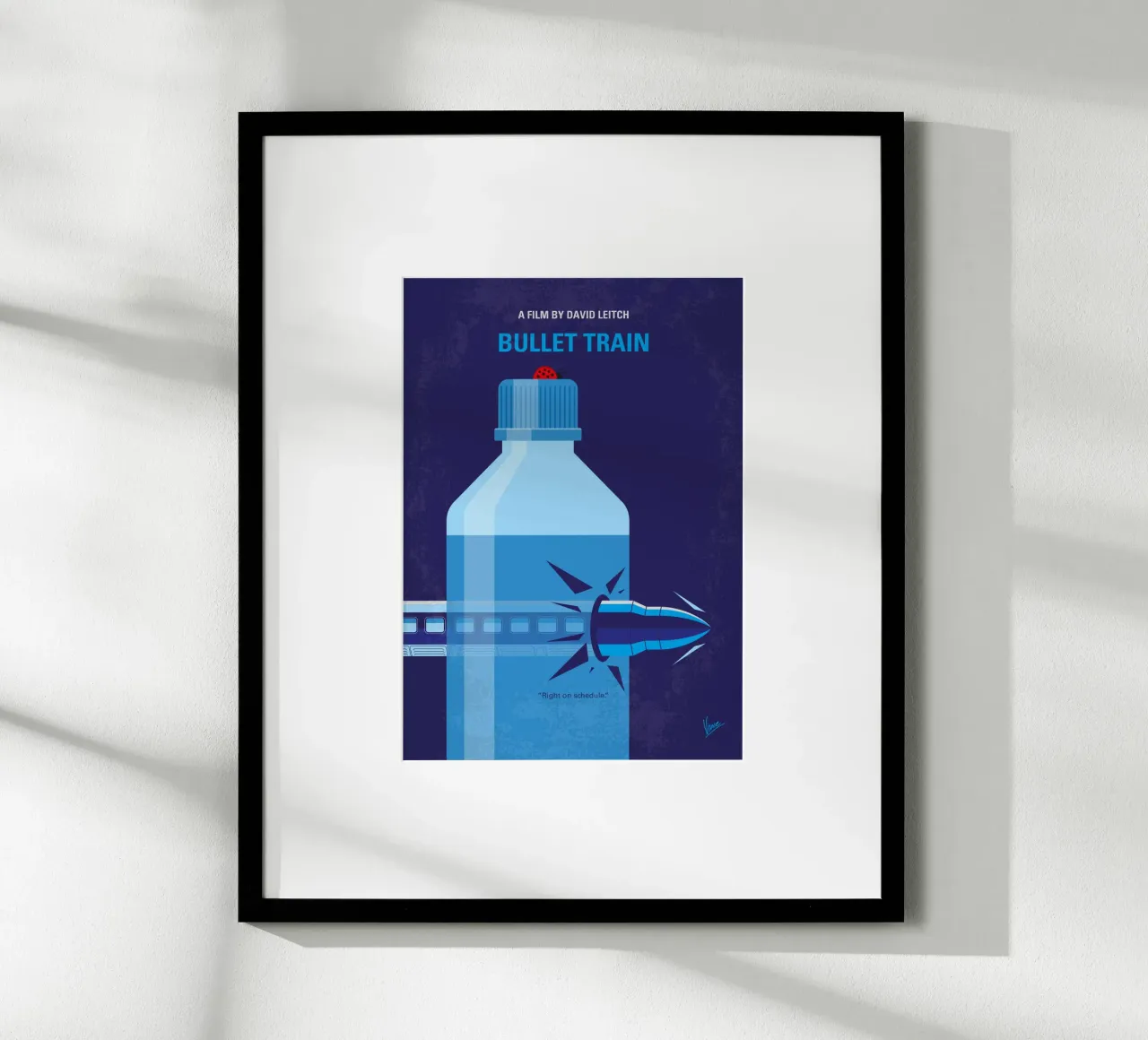 No1316 My Bullet Train minimal movie poster carta hahnemühle da Chungkong
