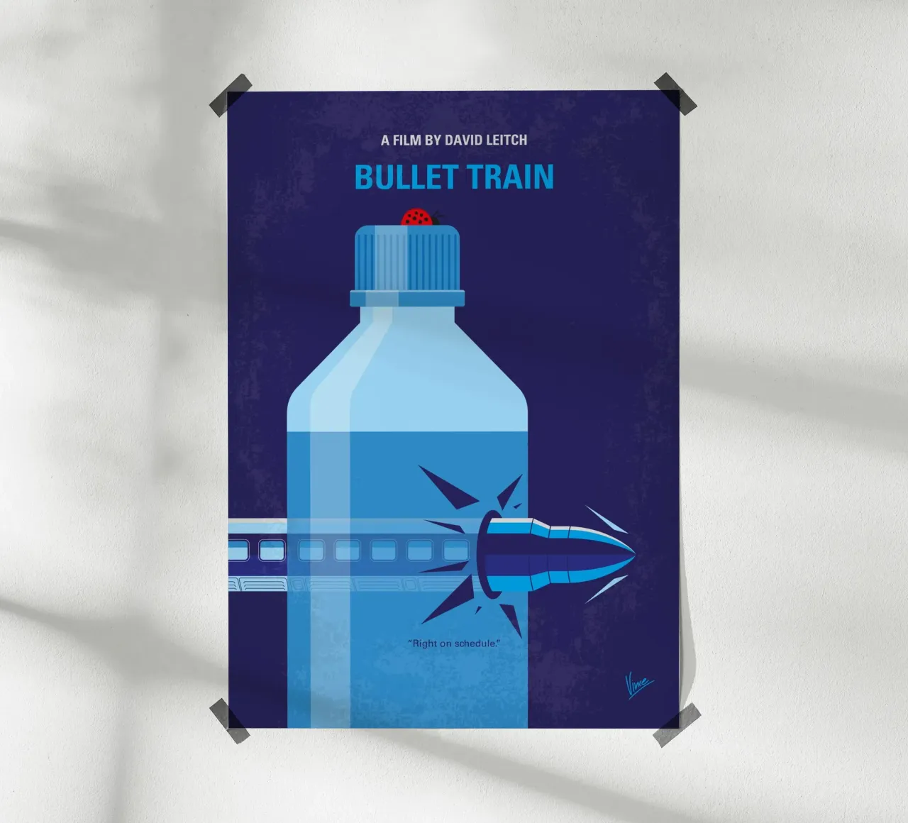 No1316 My Bullet Train minimal movie poster carta hahnemühle da Chungkong