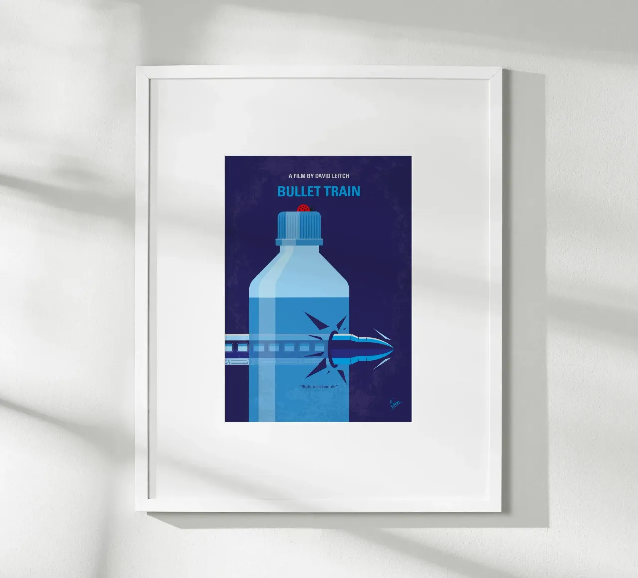 No1316 My Bullet Train minimal movie poster carta hahnemühle da Chungkong