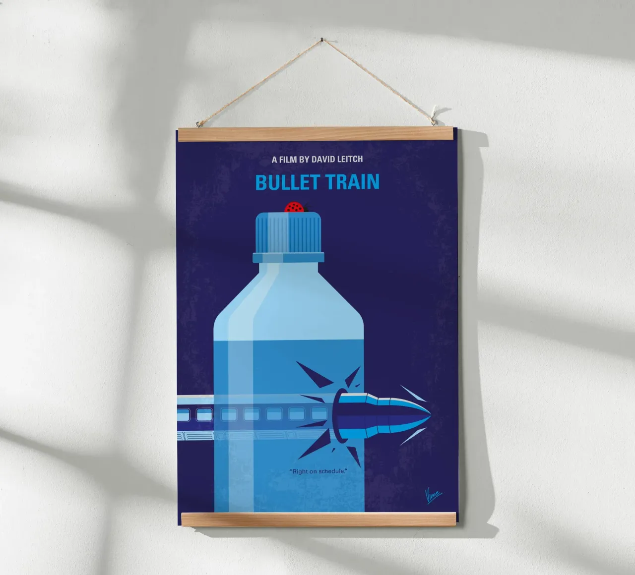 No1316 My Bullet Train minimal movie poster carta hahnemühle da Chungkong