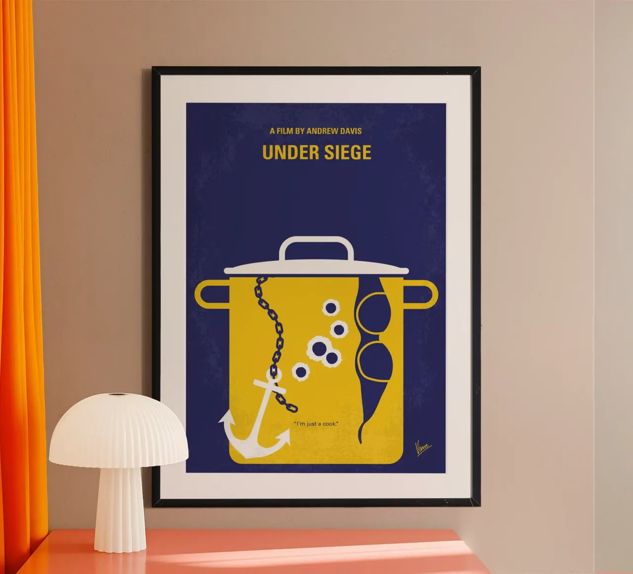 No1318 My Under Siege minimal movie poster carta hahnemühle da Chungkong