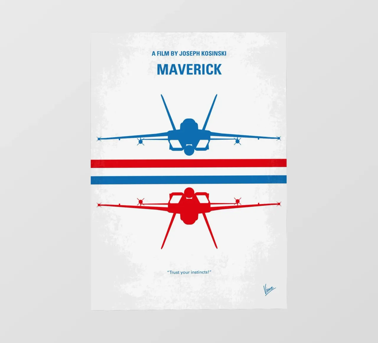 No1319 My Maverick minimal movie poster telo in pvc da Chungkong