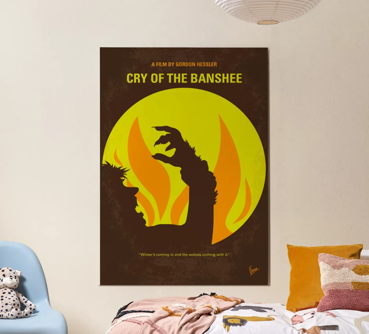 No1324 My Cry of the Banshee minimal movie poster Hahnemühle von Chungkong