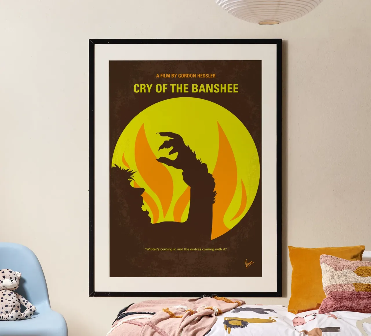 No1324 My Cry of the Banshee minimal movie poster Hahnemühle von Chungkong