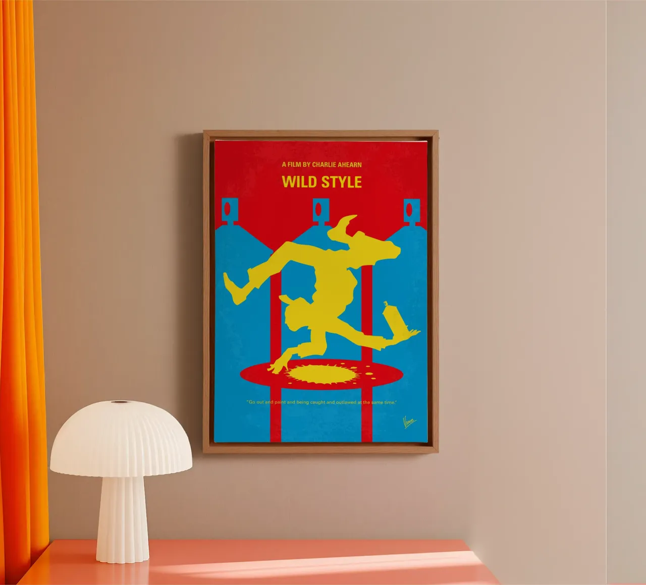 No1325 My Wild Style minimal movie poster canvas met Baklijst van Chungkong