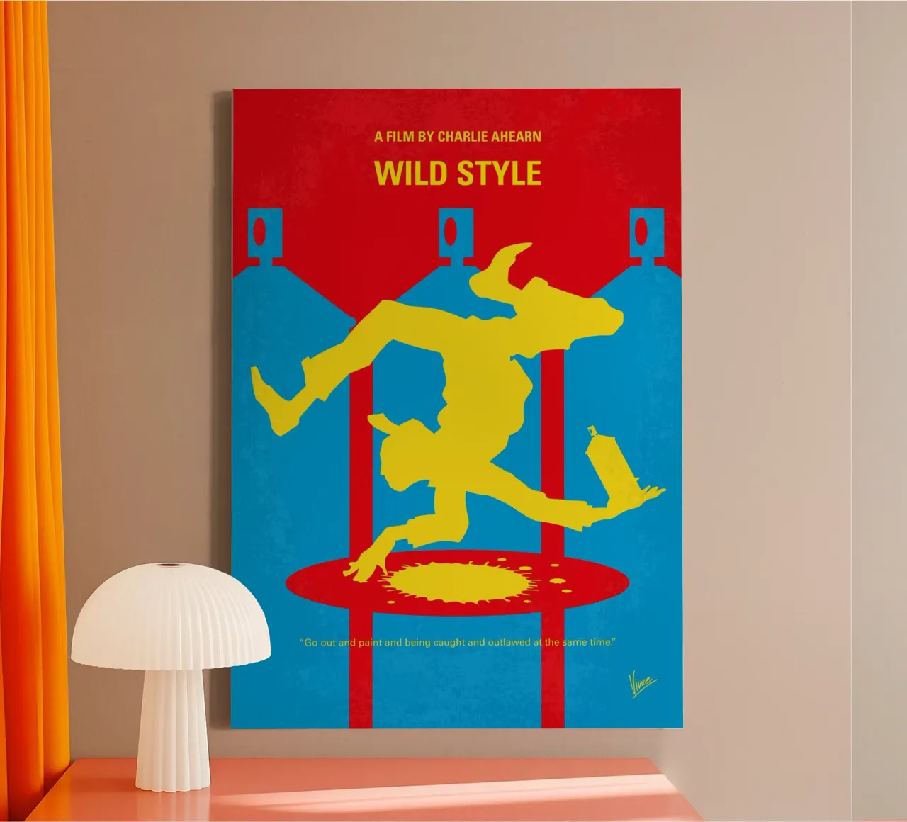 No1325 My Wild Style minimal movie poster canvas met Baklijst van Chungkong