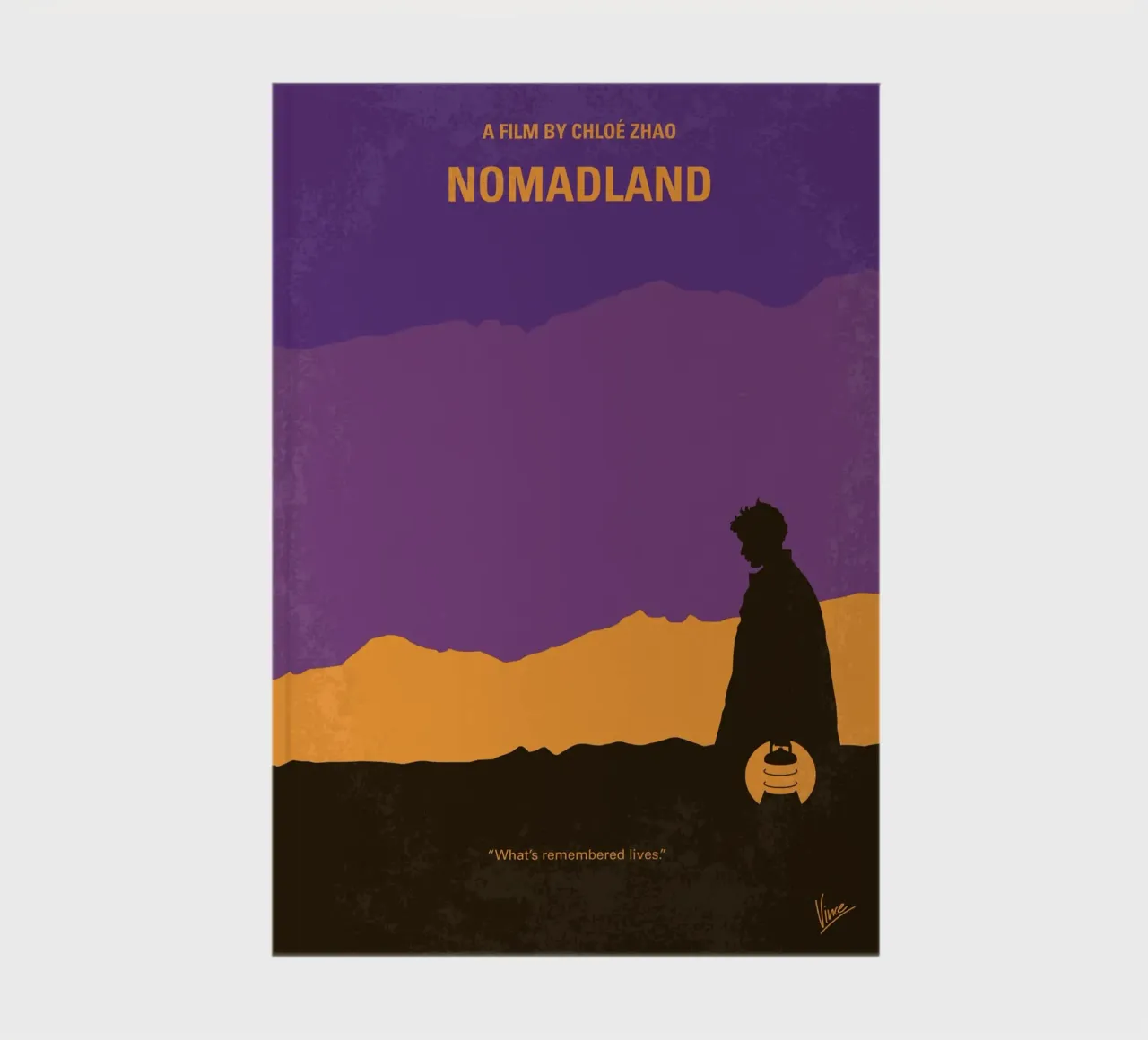No1326 My Nomadland minimal movie poster notebook by Chungkong