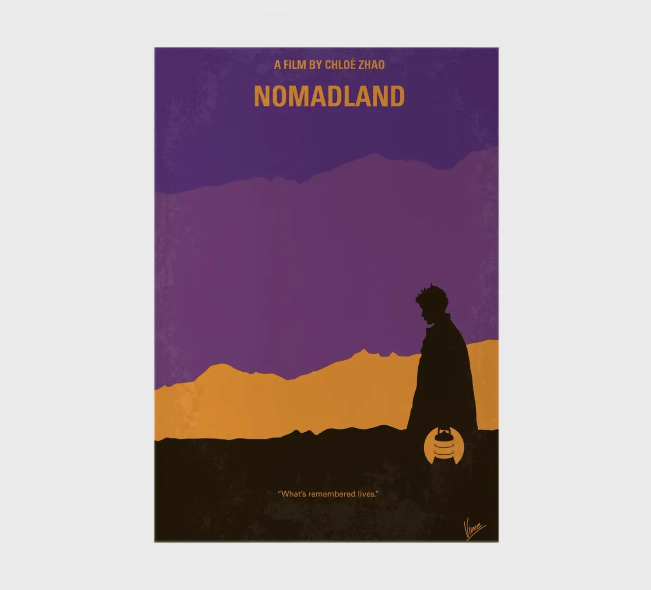 No1326 My Nomadland minimal movie poster notebook by Chungkong