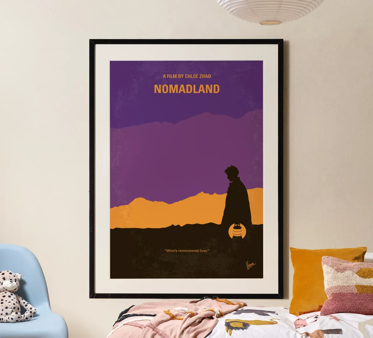 No1326 My Nomadland minimal movie poster carta hahnemühle da Chungkong