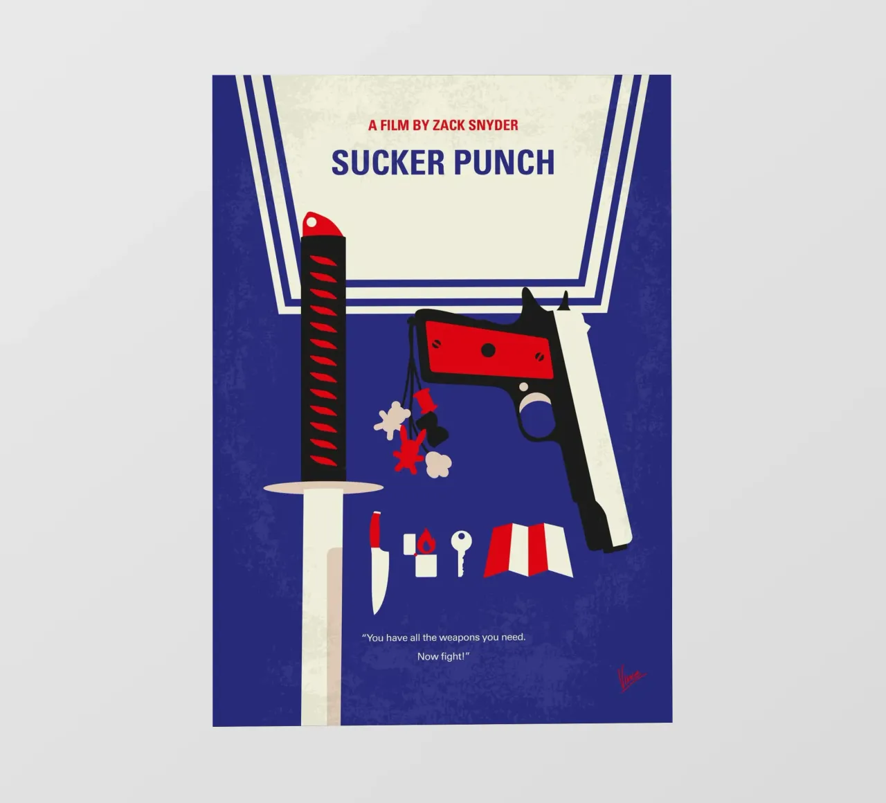 No1330 My SUCKER PUNCH minimal movie poster telo in pvc da Chungkong