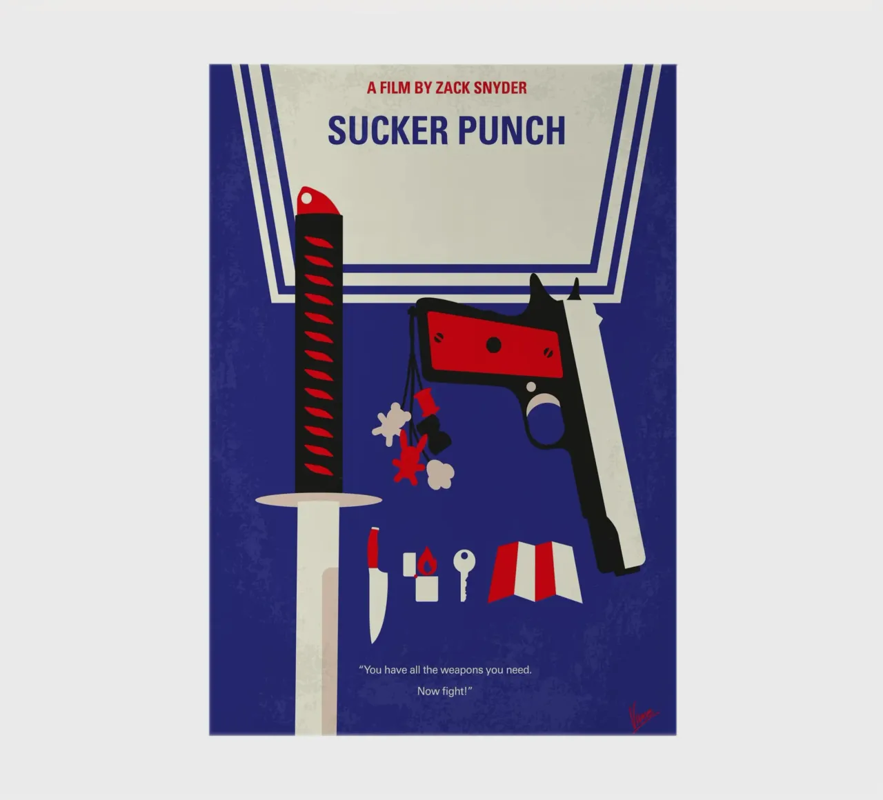 No1330 My SUCKER PUNCH minimal movie poster notebook by Chungkong