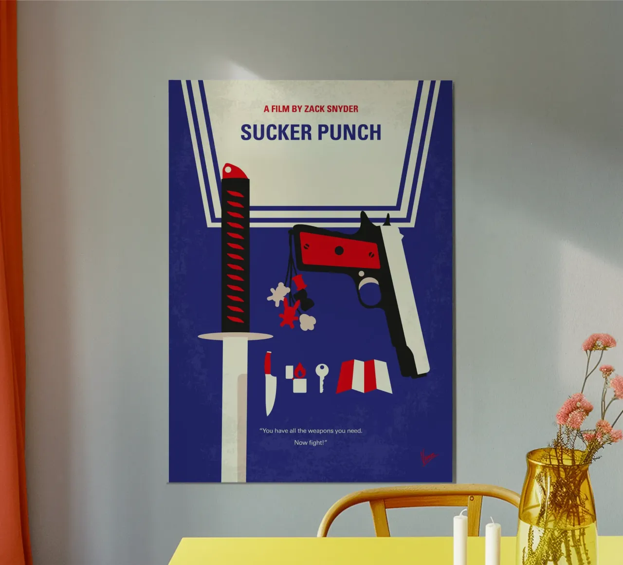 No1330 My SUCKER PUNCH minimal movie poster alluminio dibond da Chungkong
