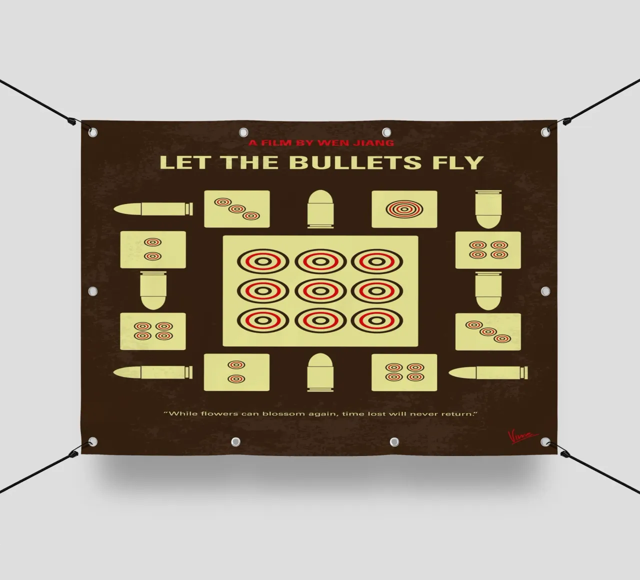 No1331 My Let the Bullets Fly minimal movie poster telo in pvc da Chungkong