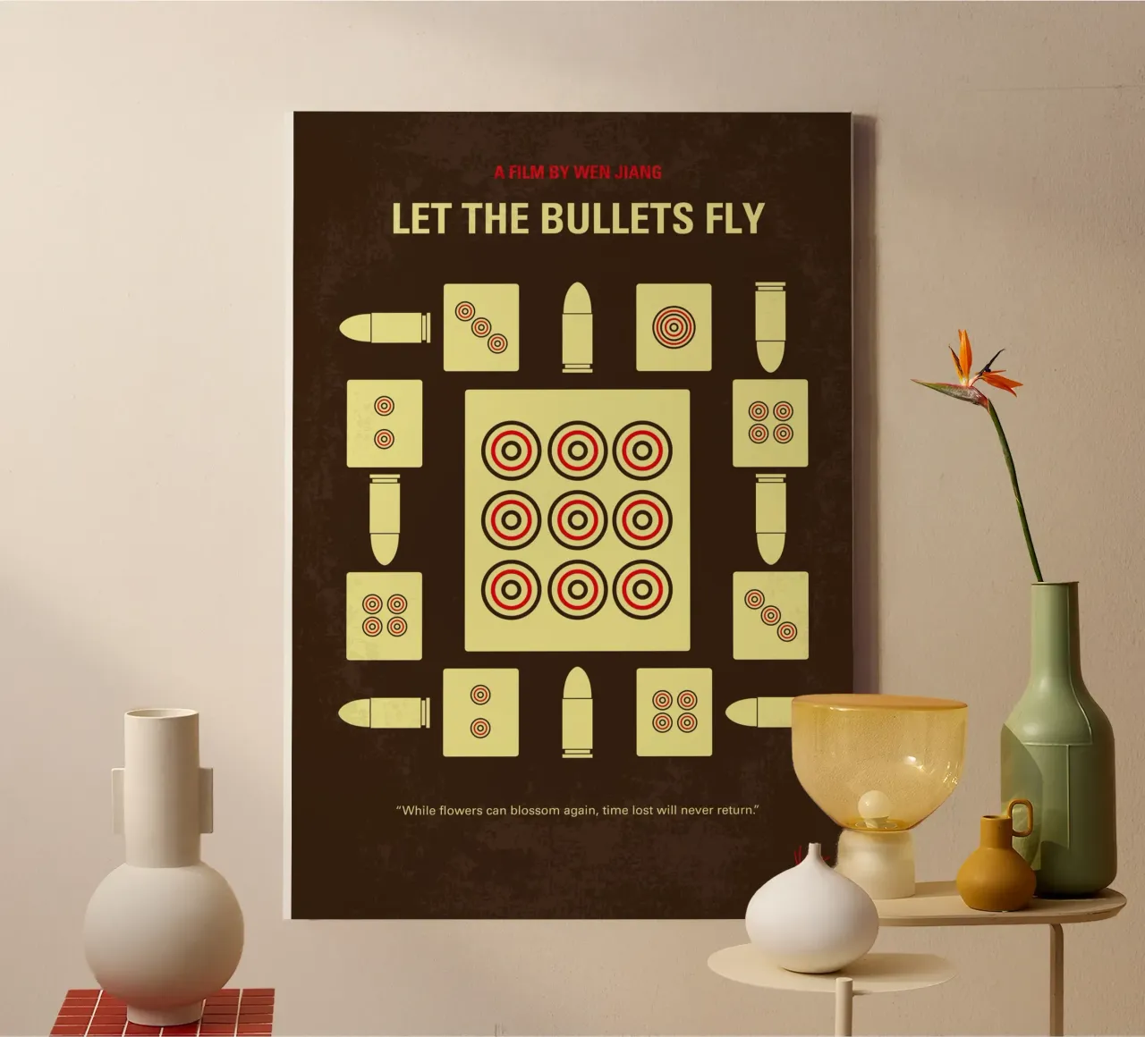 No1331 My Let the Bullets Fly minimal movie poster canvas by Chungkong