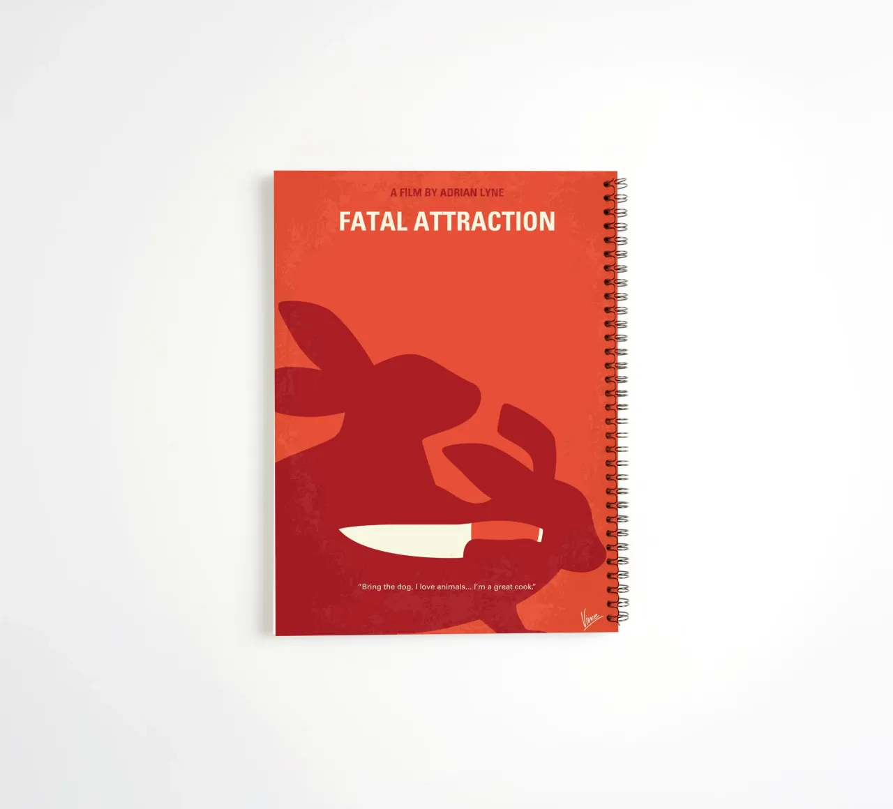 No1333 My Fatal Attraction minimal movie poster spiral notebook by Chungkong