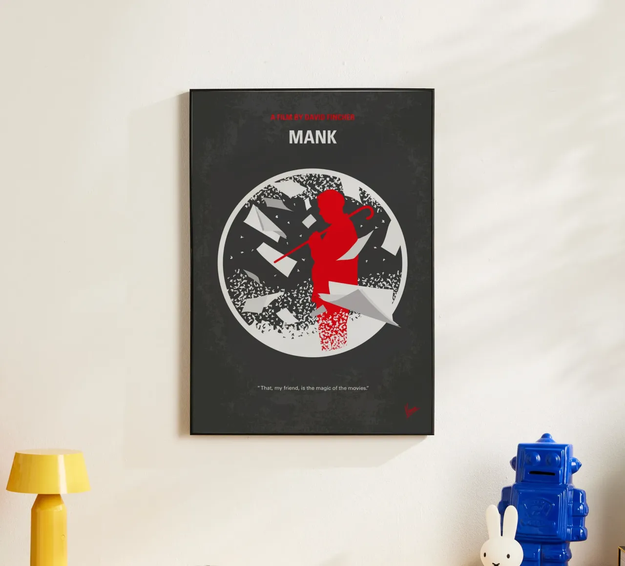 No1334 My Mank minimal movie poster alluminio dibond da Chungkong
