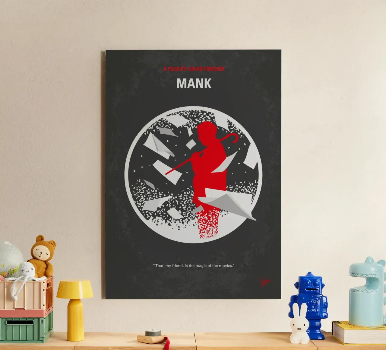 No1334 My Mank minimal movie poster alluminio dibond da Chungkong