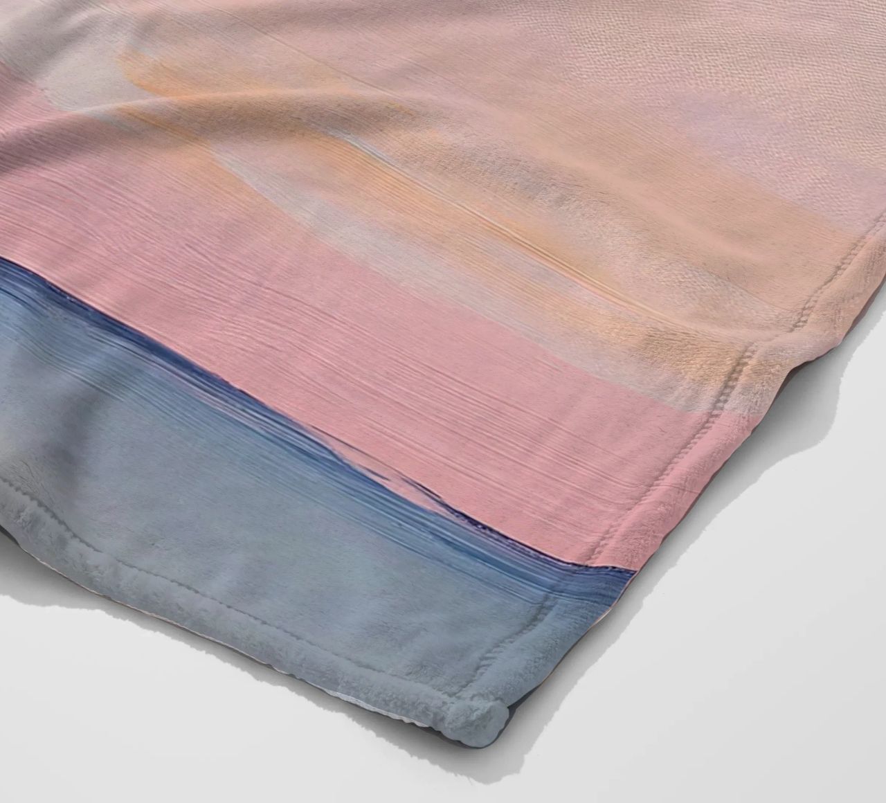 Mond Abstrakt Pastell Meer Minimalistisch Rosa Fleecedecke von Euphoria Theresa