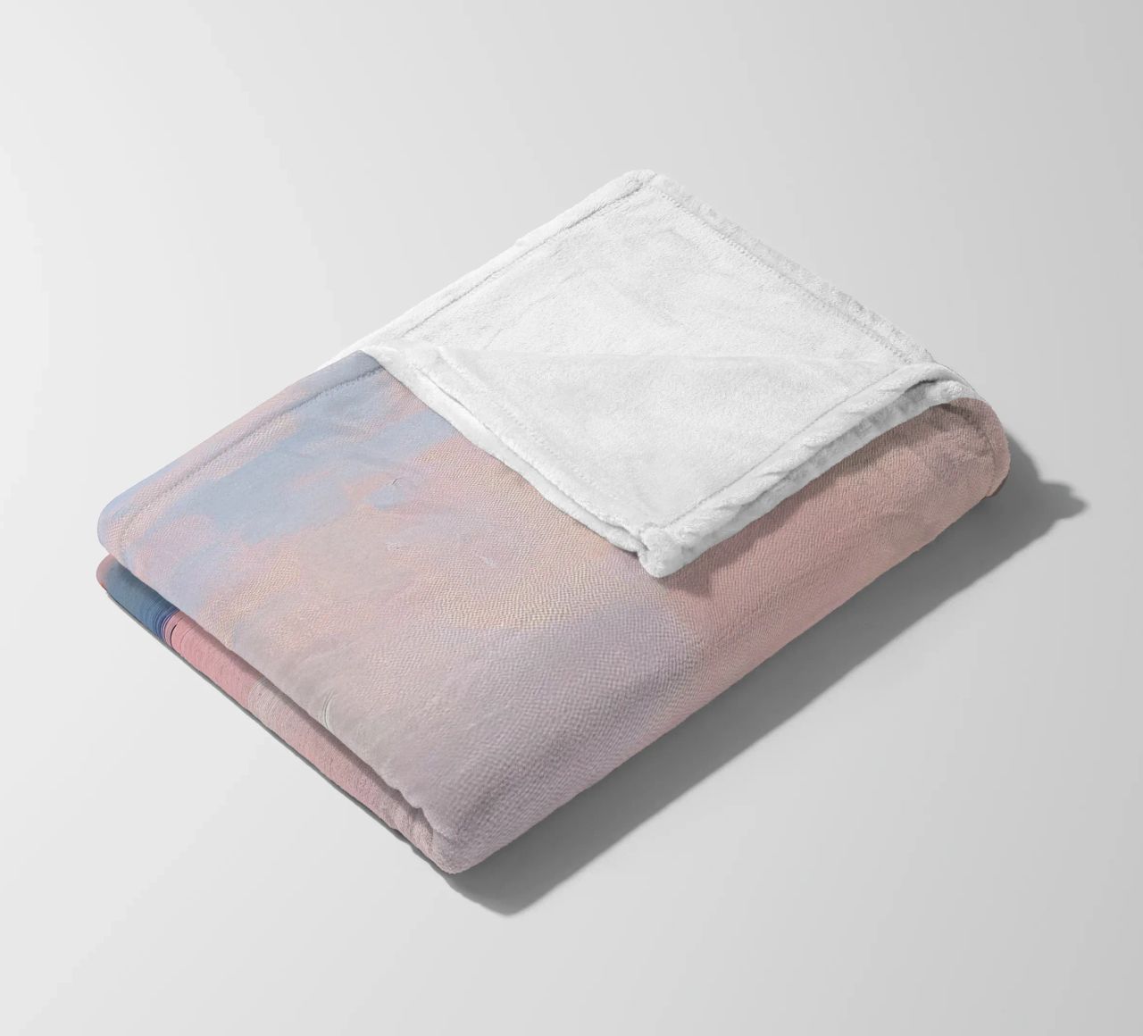Mond Abstrakt Pastell Meer Minimalistisch Rosa Fleecedecke von Euphoria Theresa