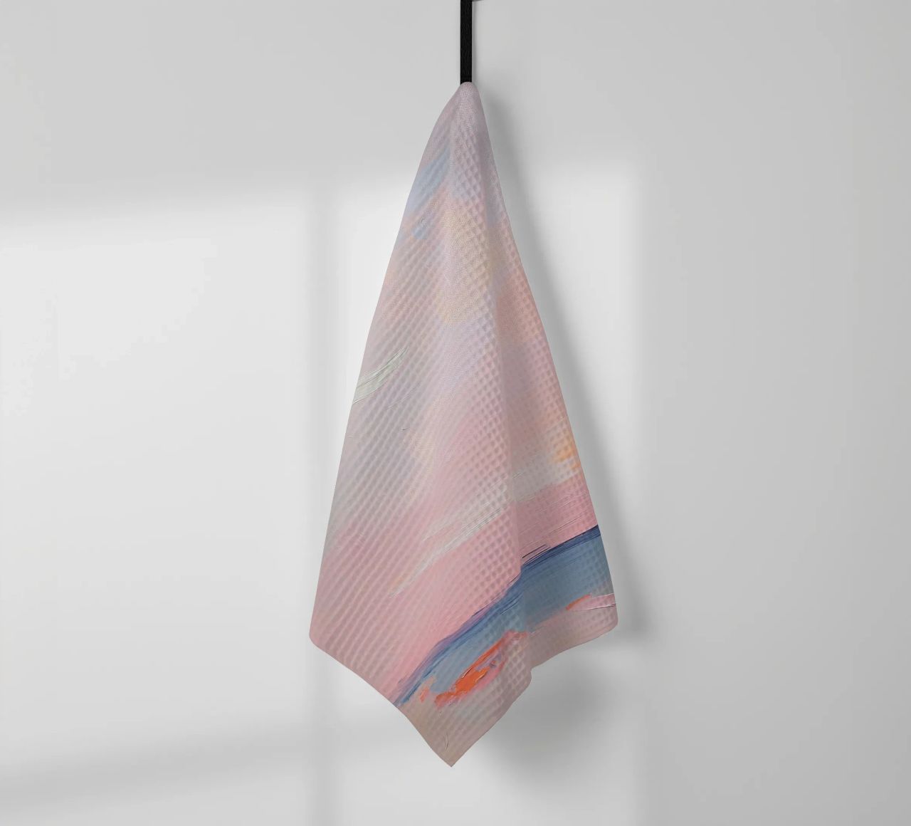 Mond Abstrakt Pastell Meer Minimalistisch Rosa Geschirrtuch von Euphoria Theresa