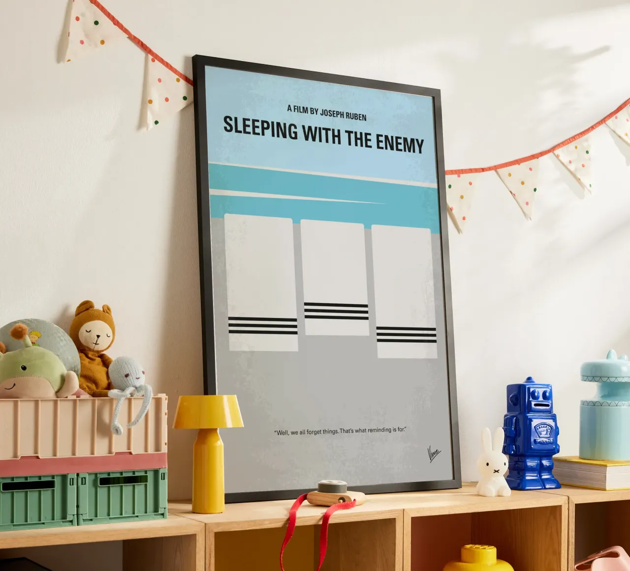 No1335 My Sleeping with the Enemy minimal movie poster carta hahnemühle da Chungkong