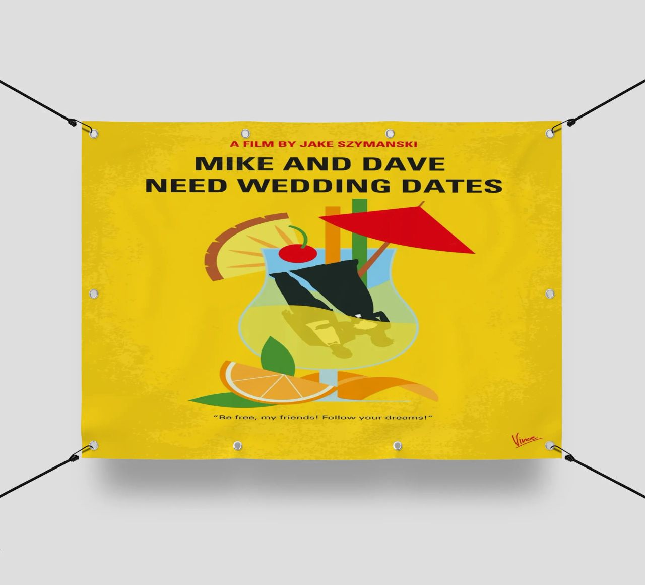 No1336 My Mike and Dave minimal movie poster telo in pvc da Chungkong