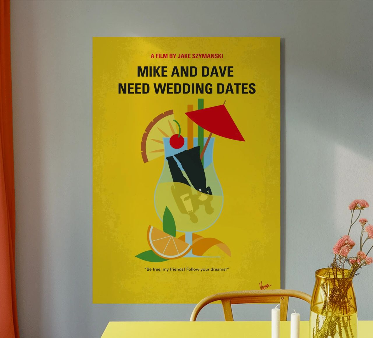 No1336 My Mike and Dave minimal movie poster plexiglass da Chungkong