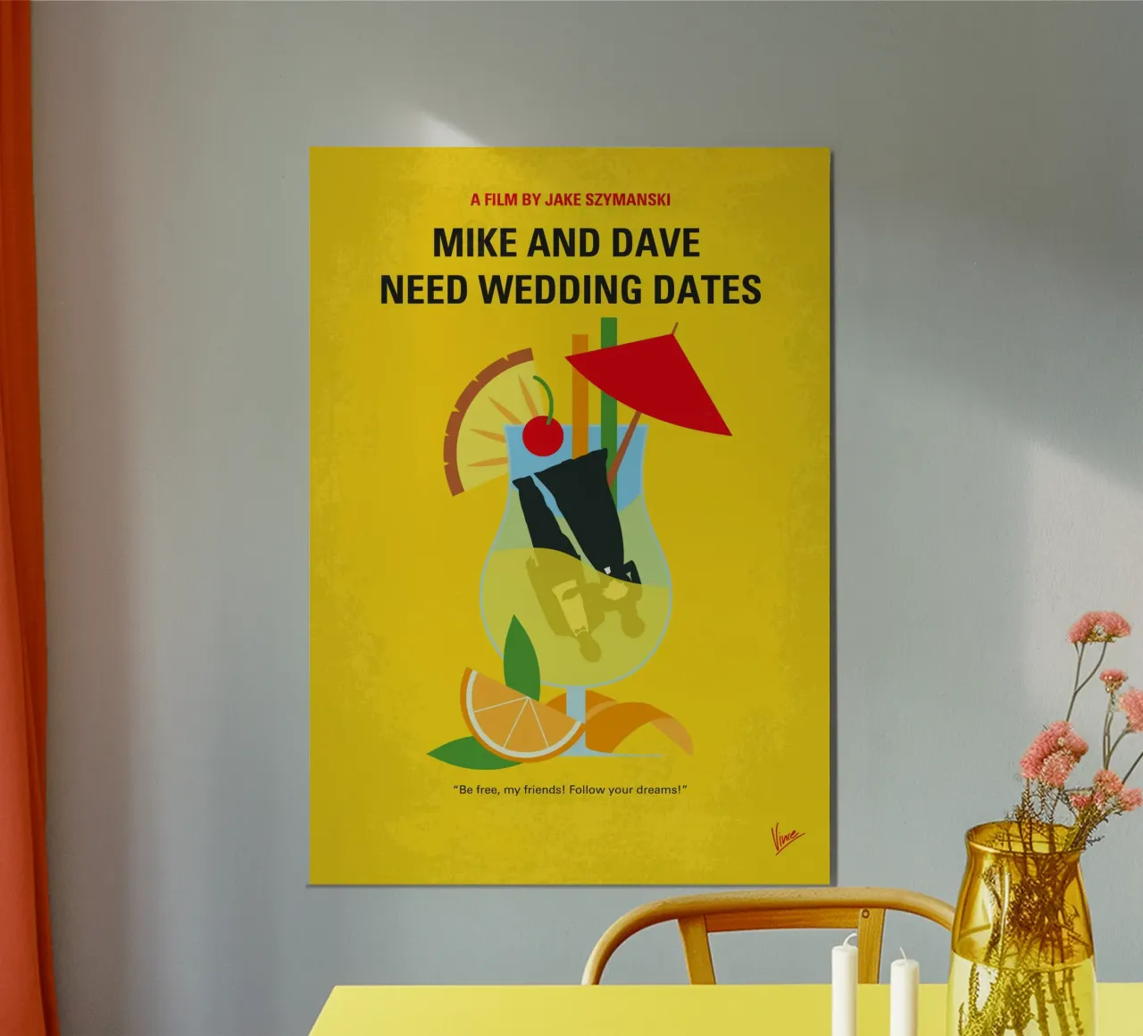 No1336 My Mike and Dave minimal movie poster carta hahnemühle da Chungkong
