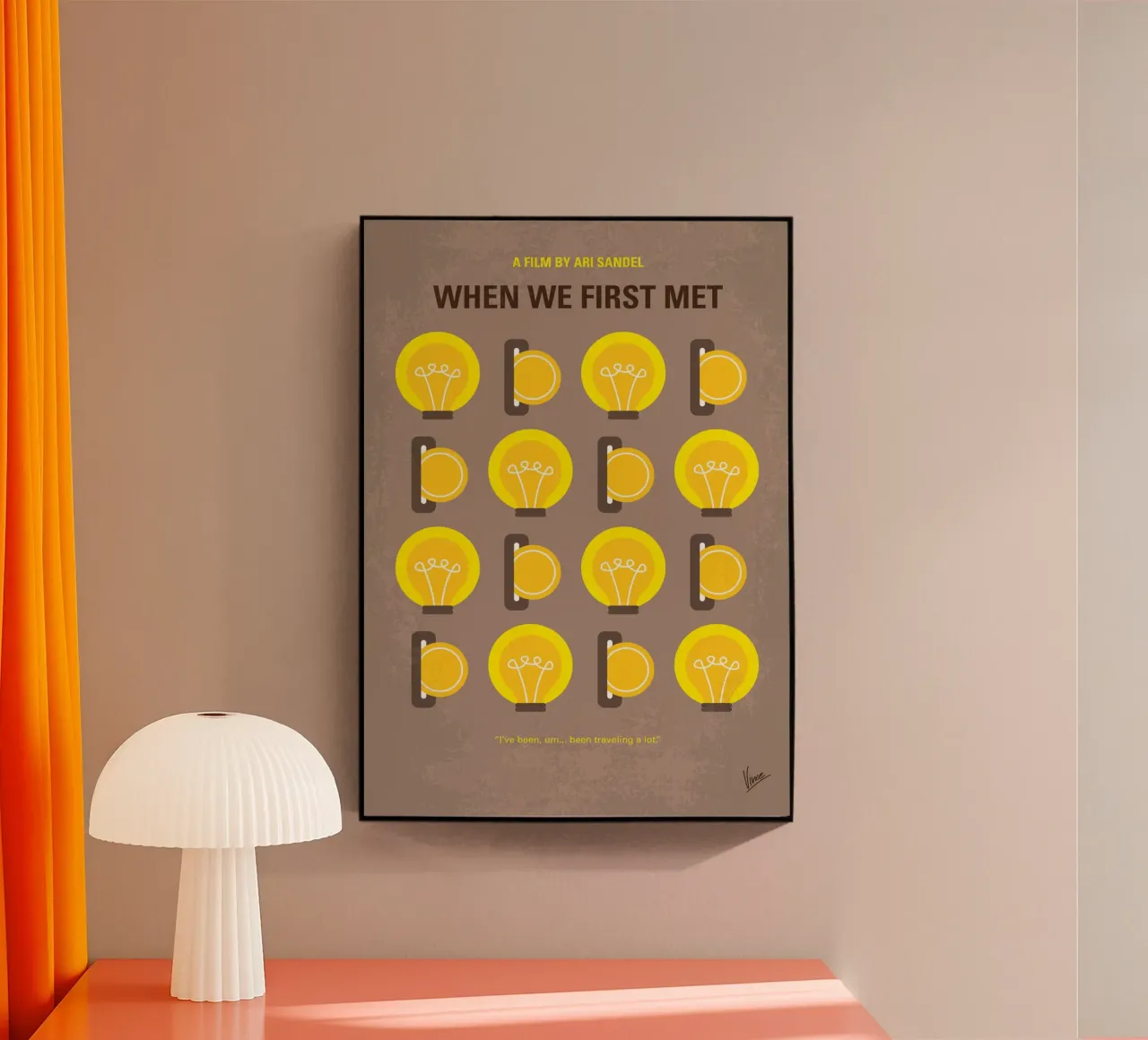 No1337 My When We First Met minimal movie poster plexiglass da Chungkong