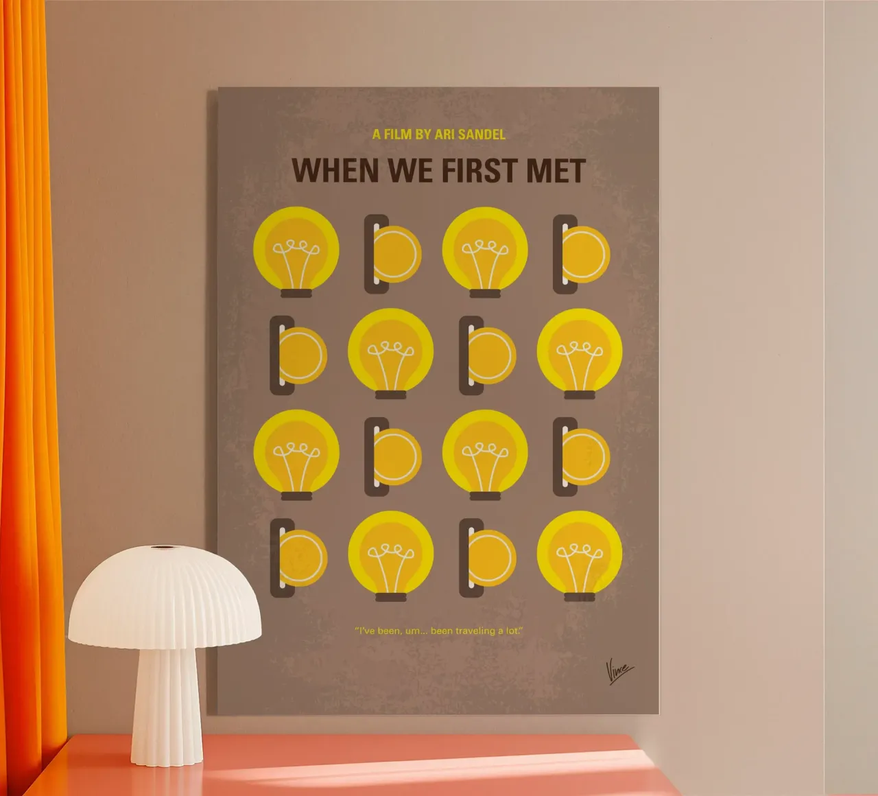 No1337 My When We First Met minimal movie poster plexiglass da Chungkong