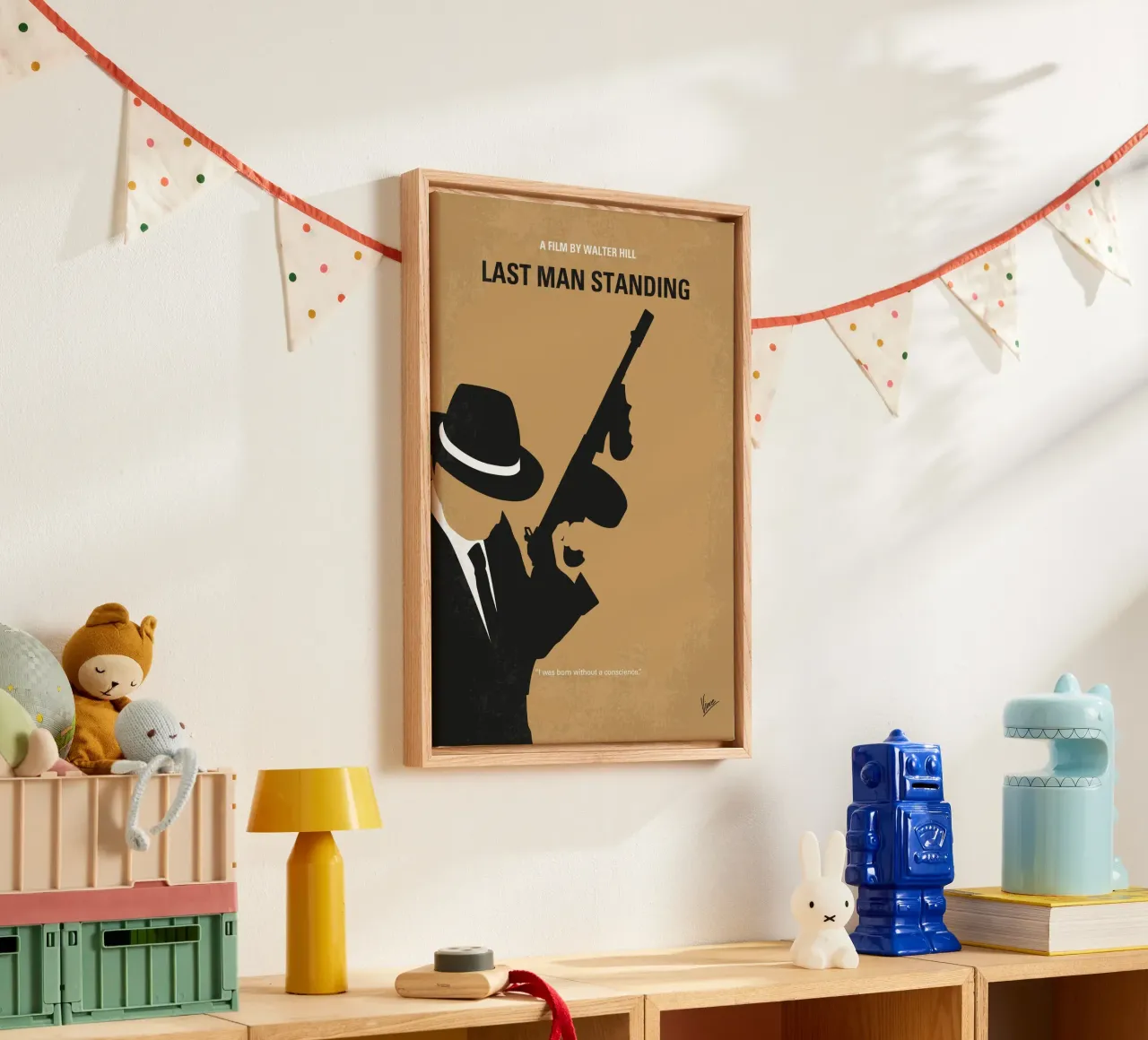 No1338 My Last Man Standing minimal movie poster tela con Cornice a cassetta da Chungkong