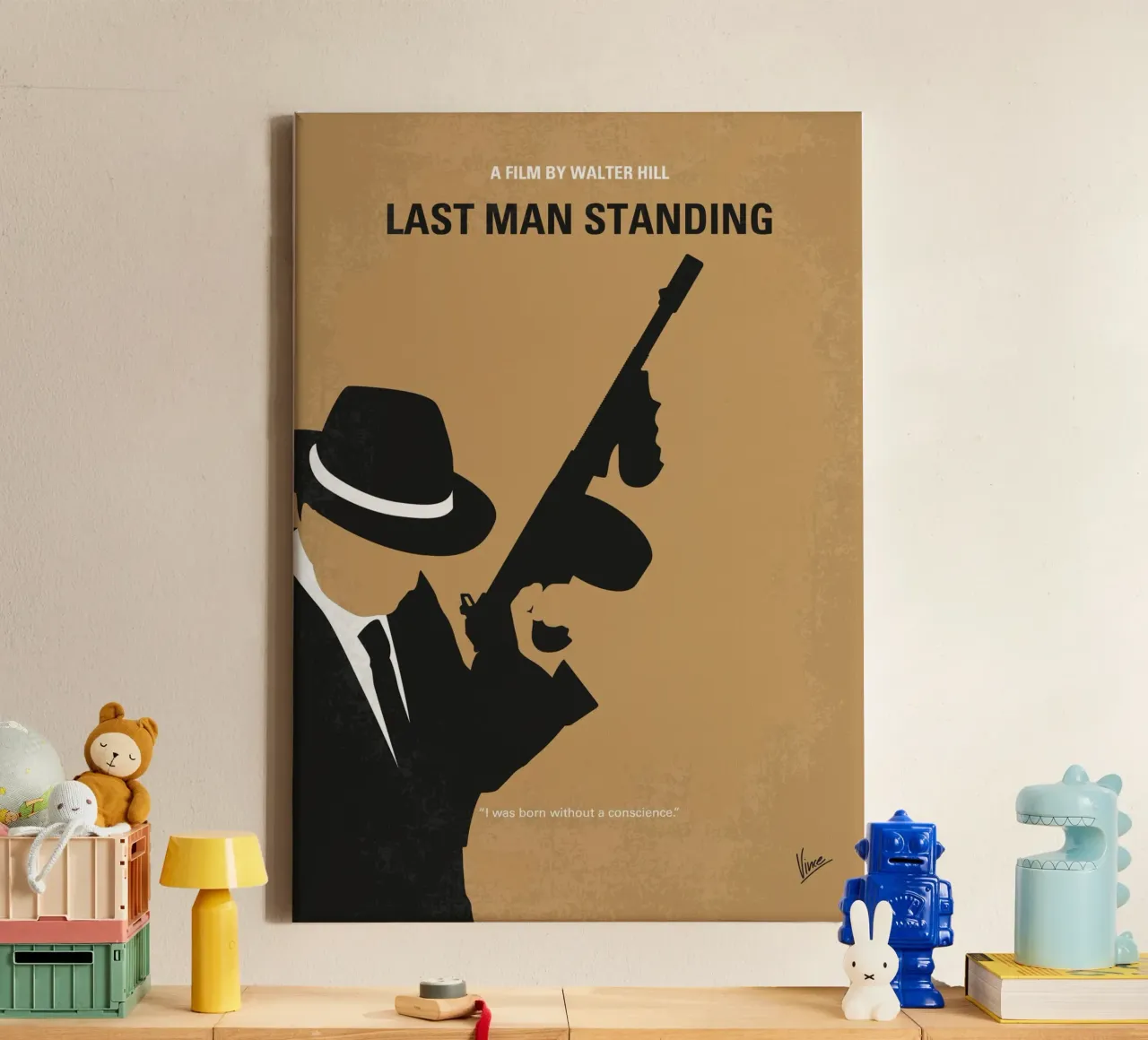No1338 My Last Man Standing minimal movie poster tela con Cornice a cassetta da Chungkong