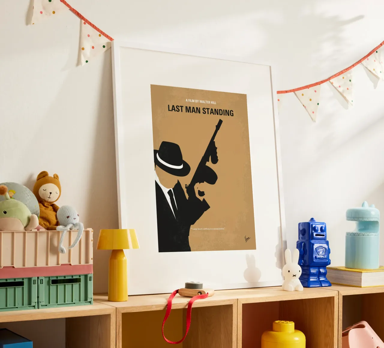 No1338 My Last Man Standing minimal movie poster carta hahnemühle da Chungkong