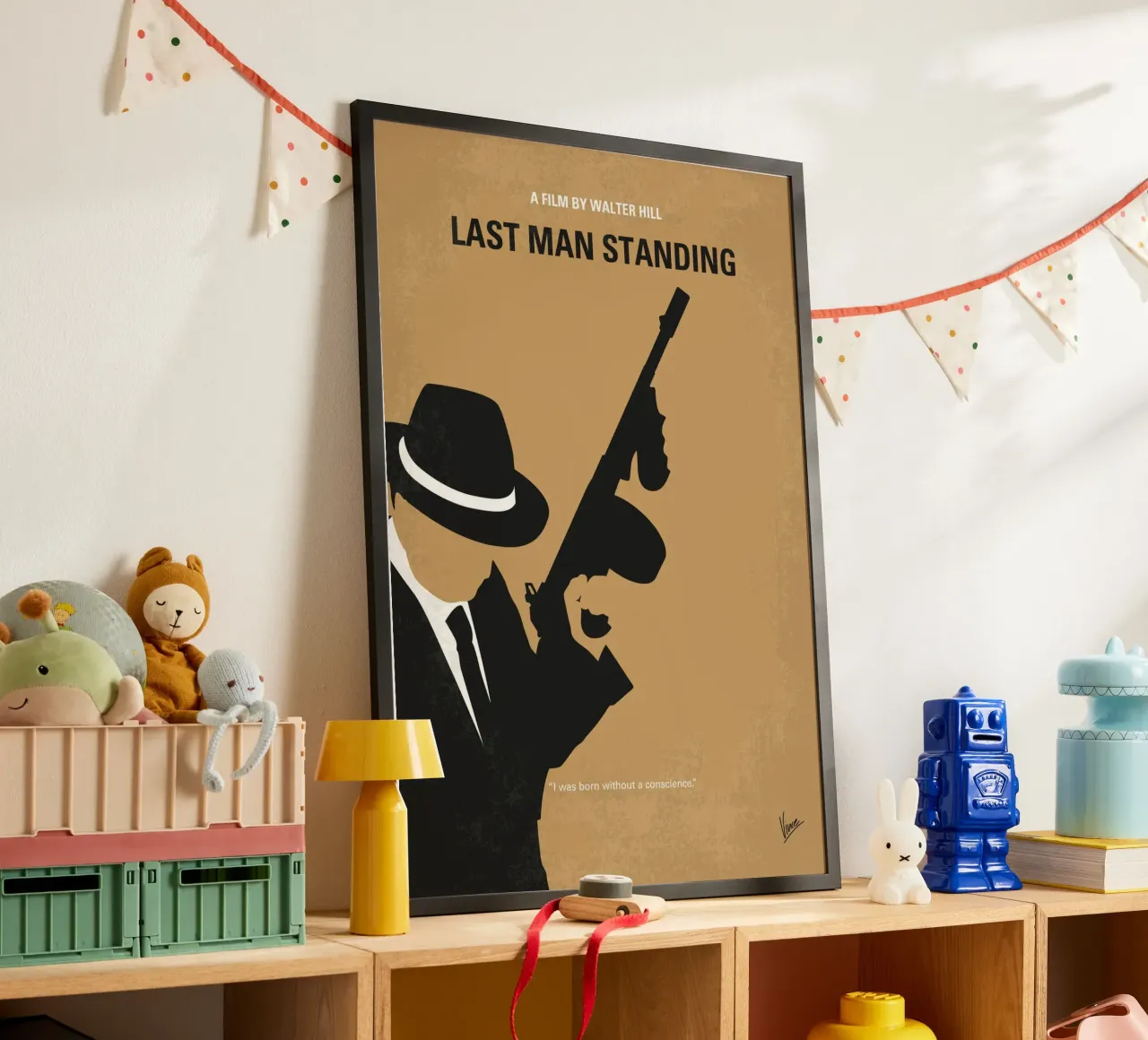 No1338 My Last Man Standing minimal movie poster carta hahnemühle da Chungkong