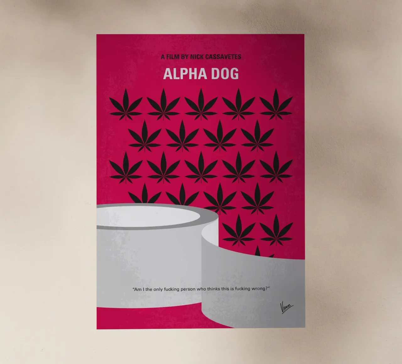 No1339 My Alpha Dog minimal movie poster pellicola backlit da Chungkong