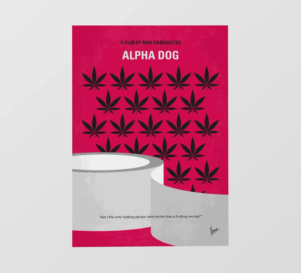 No1339 My Alpha Dog minimal movie poster pellicola backlit da Chungkong