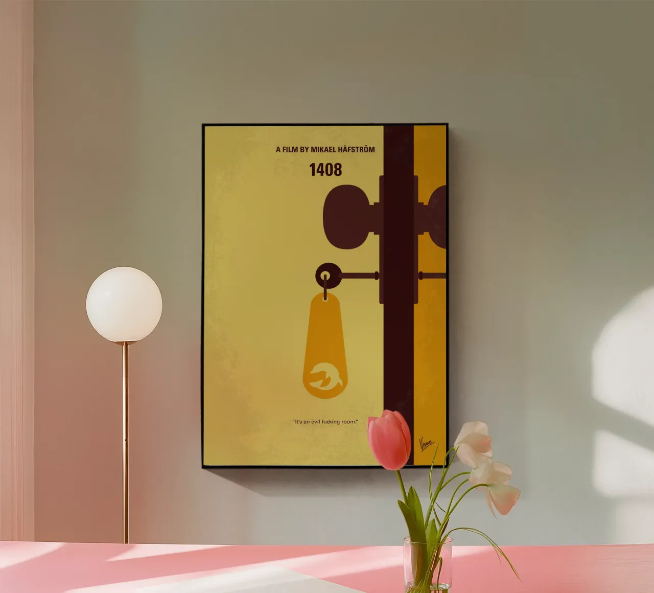No1340 My 1408 minimal movie poster plexiglass da Chungkong