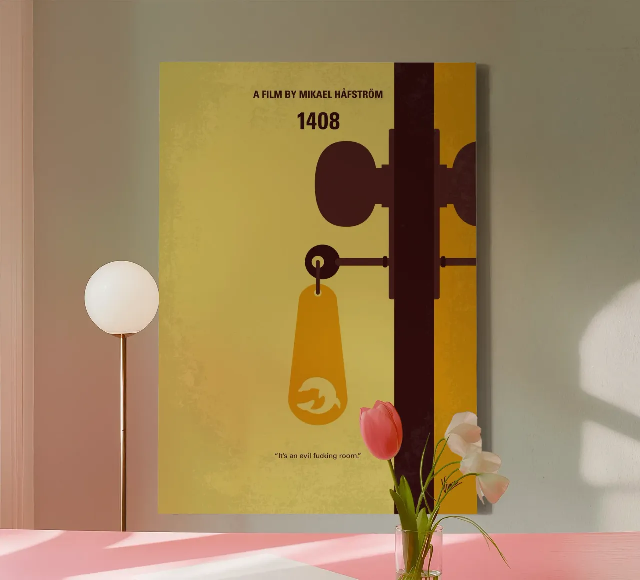 No1340 My 1408 minimal movie poster tela con Cornice a cassetta da Chungkong