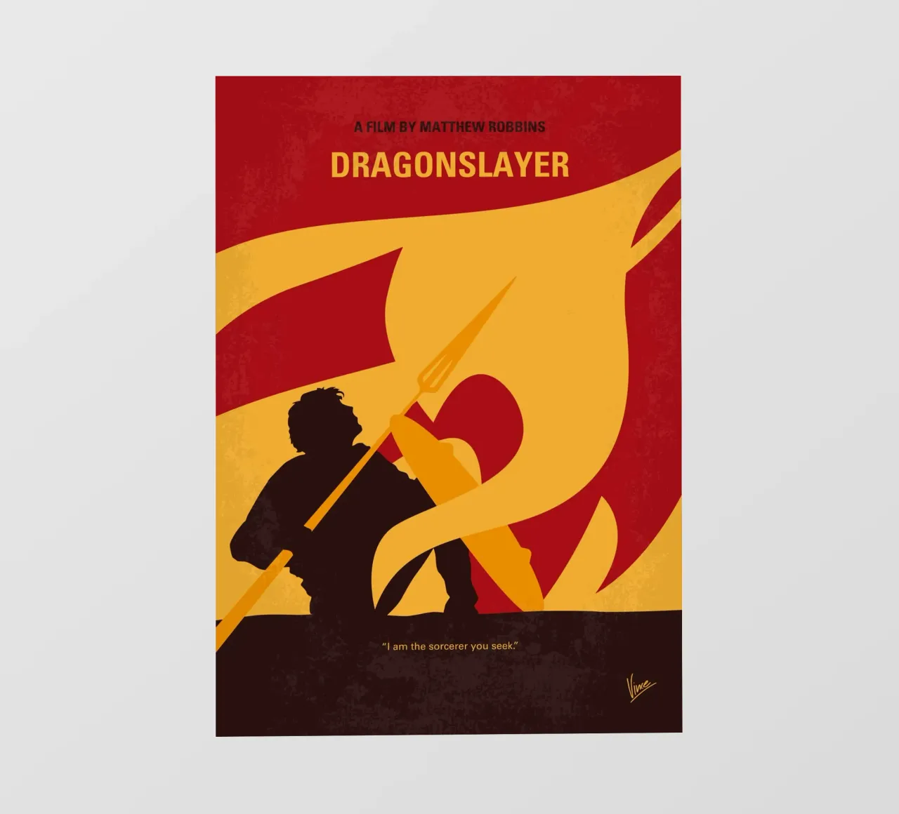 No1342 My Dragonslayer minimal movie poster telo in pvc da Chungkong
