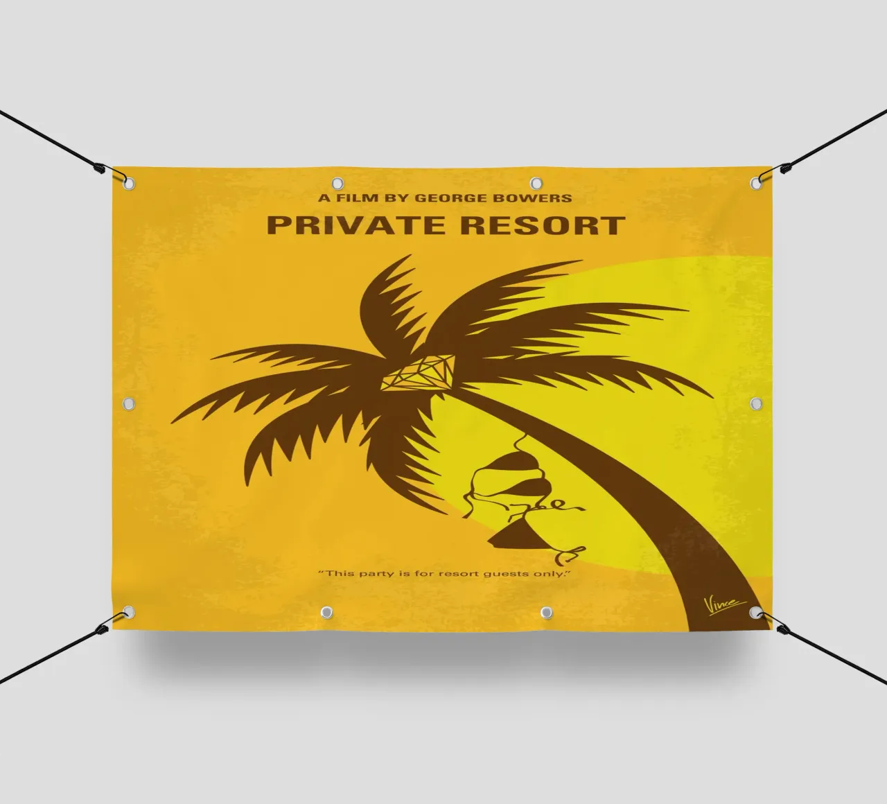 No1344 My Private Resort minimal movie poster telo in pvc da Chungkong